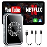 LAMTTO 3-in-1 Magic Video Box for Streaming Netflix/YouTube/TikTok, Wireless Carplay Adapter Dongle with USB Drive for OEM Wired Apple Car Play and Android Auto Cars