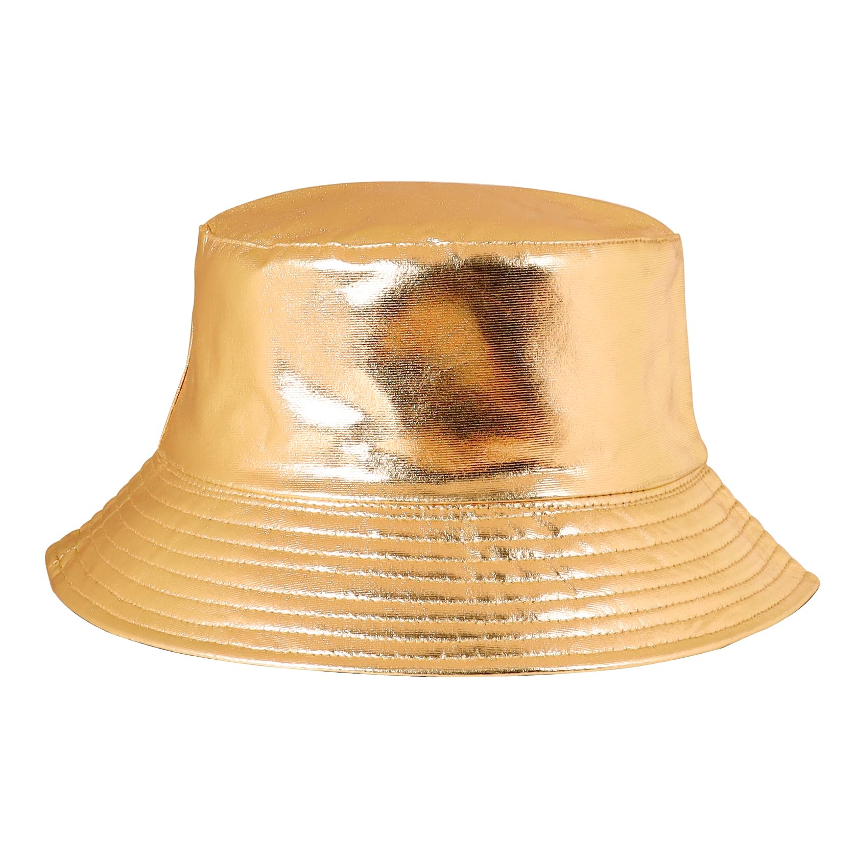 Eigso Unisex Modischer Wild Camping Bucket Hat Sonnenschutz Flexibel Faltbar Furry Metallic Finish