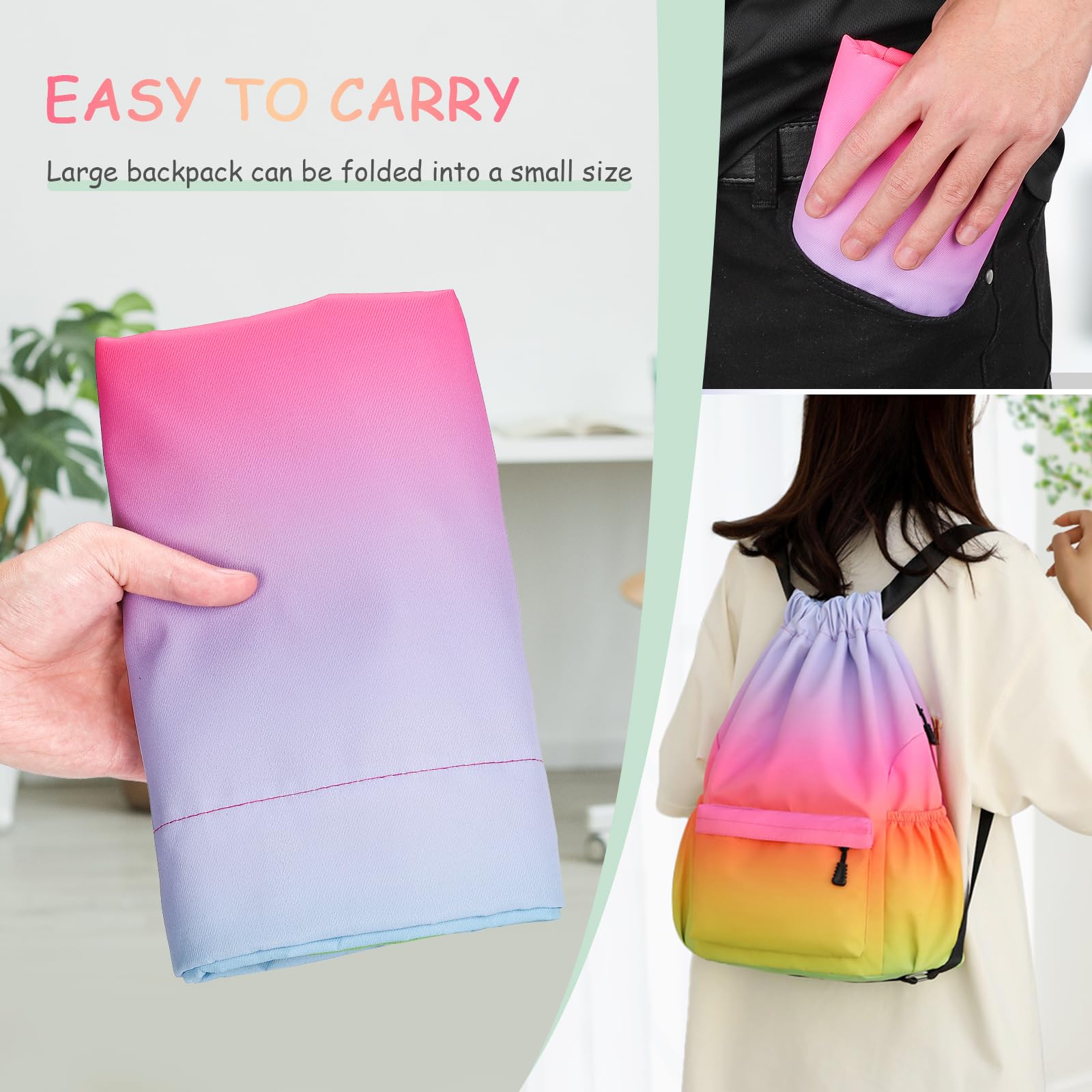 Fadeeg Sacca Sportiva,Unisex Sacchetto Sportivo Borsa Con Coulisse Sacca Palestra Sacchetta Sportiva Per Bambini E Adulti