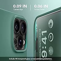 Vista 26 de GONEZ Funda de silicona para iPhone 15 Pro Max, compatible con Magsafe, protector de cámara + protector de pantalla, forro de microfibra suave Negro