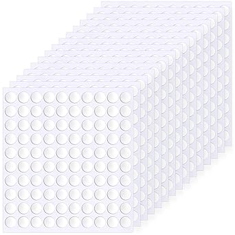 1500 قطعة لاصقة على الوجهين Clear Sticky Tack Tape ملصقات قابلة للإزالة أكريليك مستديرة معجون مقاوم للماء نقطة لزجة للبالون الحرف DIY Art اللوازم المكتبية 10 مم ، 1500