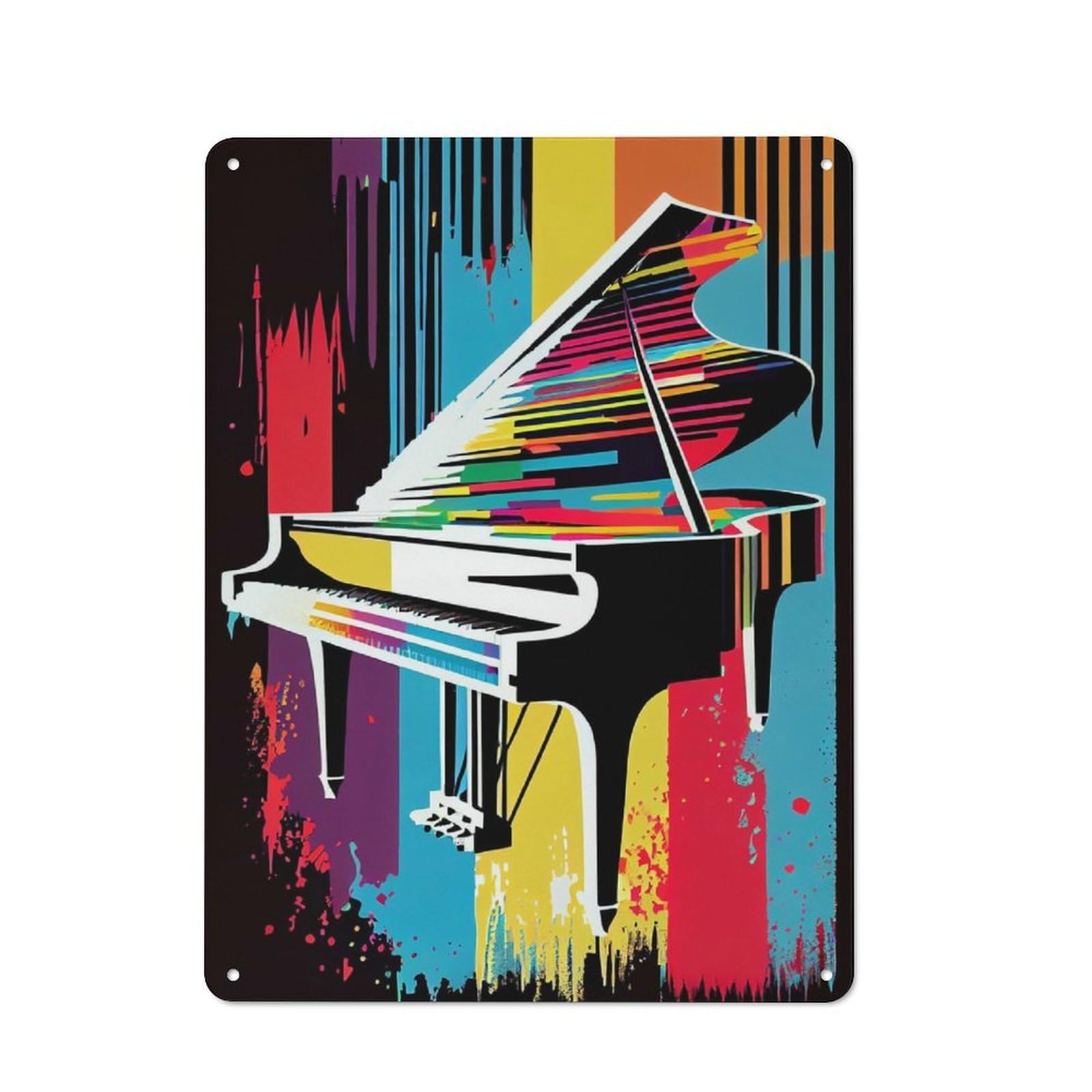 Keyboard Kaleidoscope Vintage Tin Sign 40x30cm for Pub Or Café, for Everyday Room Decor with A Vintage Look