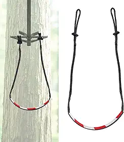 Auxiliar de Escalada para Caça, Antiderrapante Auxiliar de Degrau Único Escada Corda com Fita Refletora 1360 kg Capacidade Carga para Suporte em Árvore Bastão Escalada Anel Degrau