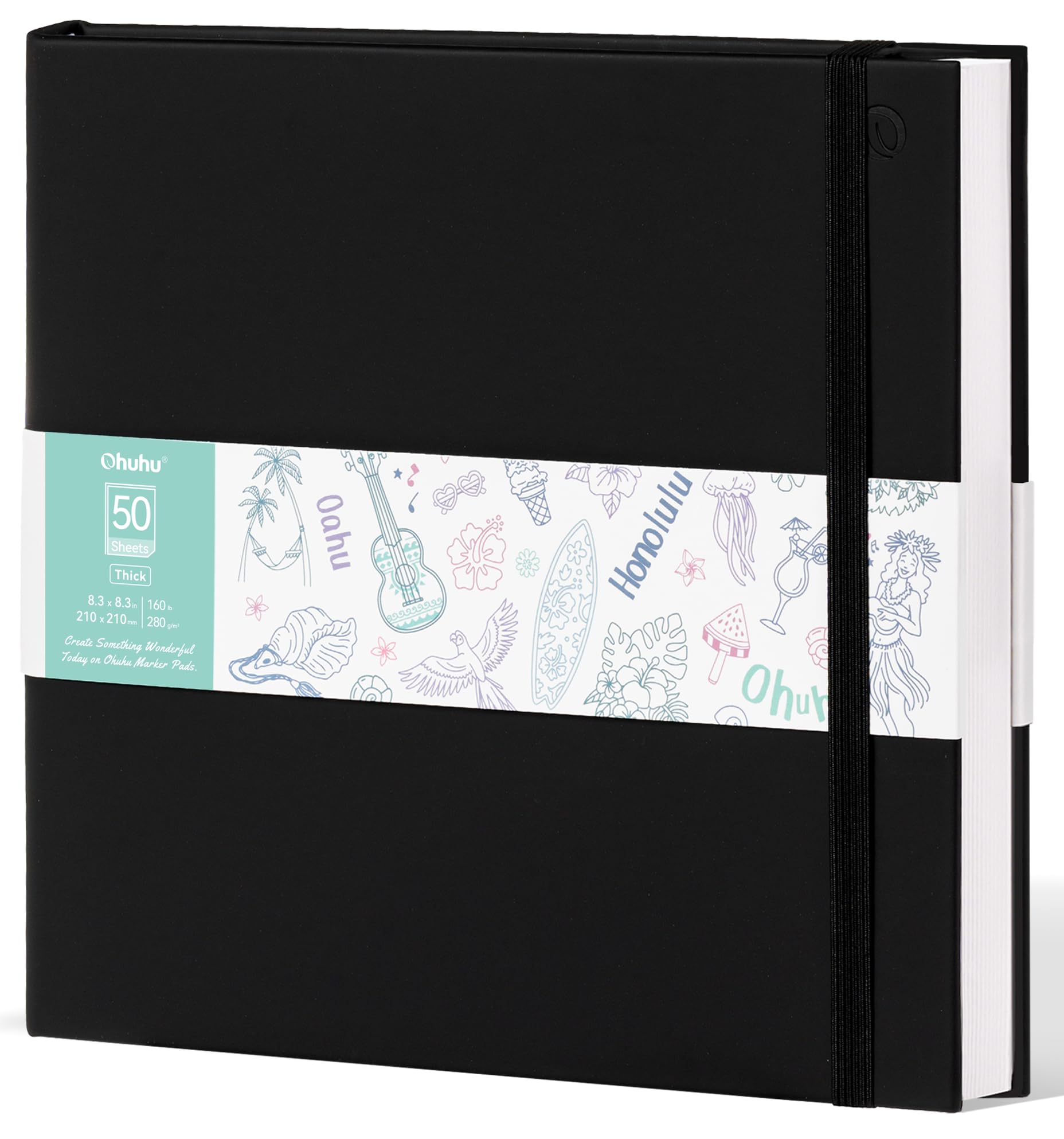 Ohuhu Square Double-Sided Bleedproof Sketchbook 280GSM Super Thick Paper — image 1
