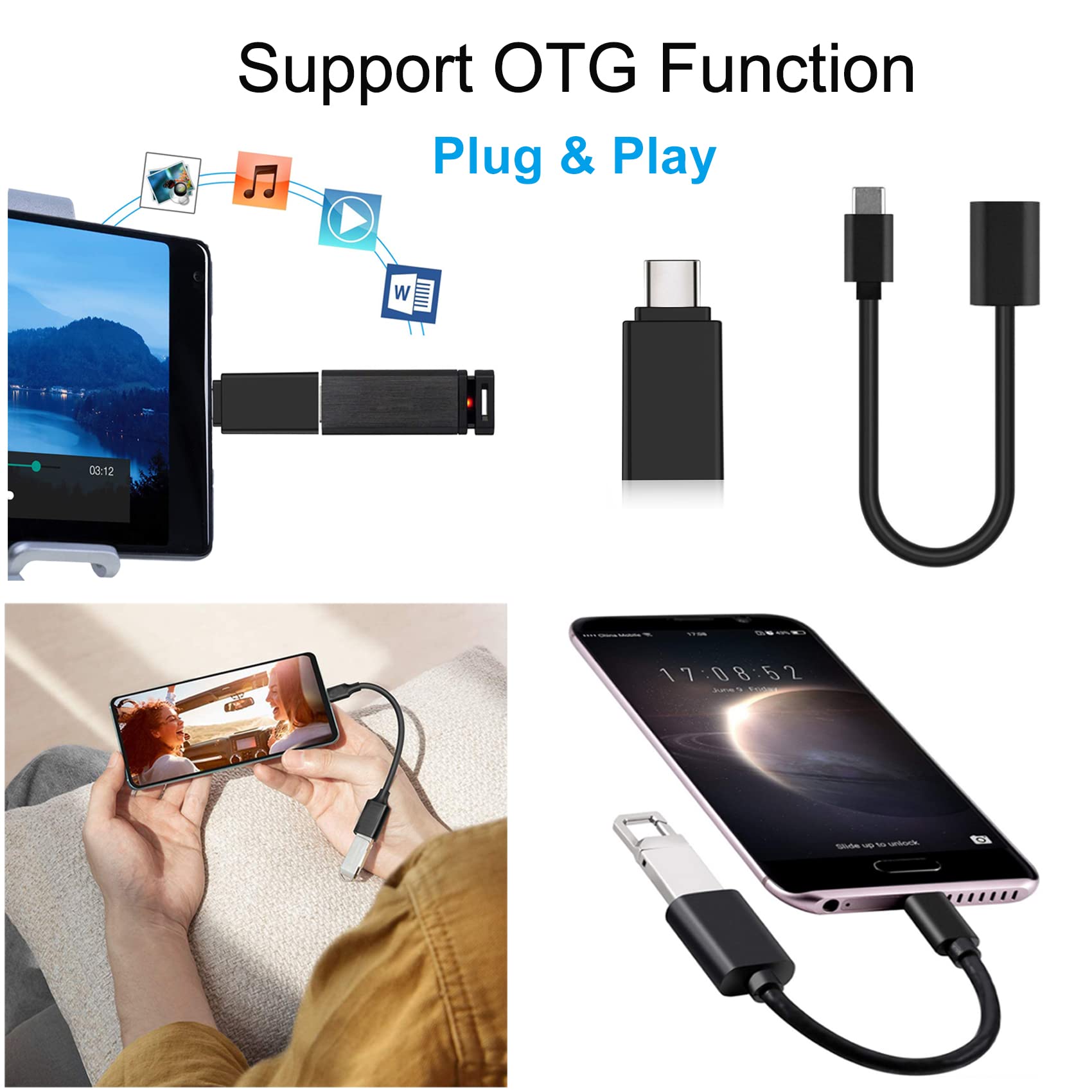 4er Set IJiZuo USB-C Auf USB 3.0 Adapter – Superschnell, OTG-fähig Für MacBook, Smartphones & Mehr