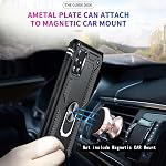 LeYi for Samsung Galaxy A51 Cell Phone Case with Screen Protector Ring Kickstand for Men Military Grade Bumper Hard TPU Heavy Duty Shockproof Full Body Silicone Protective Cover for Galaxy A51 Black