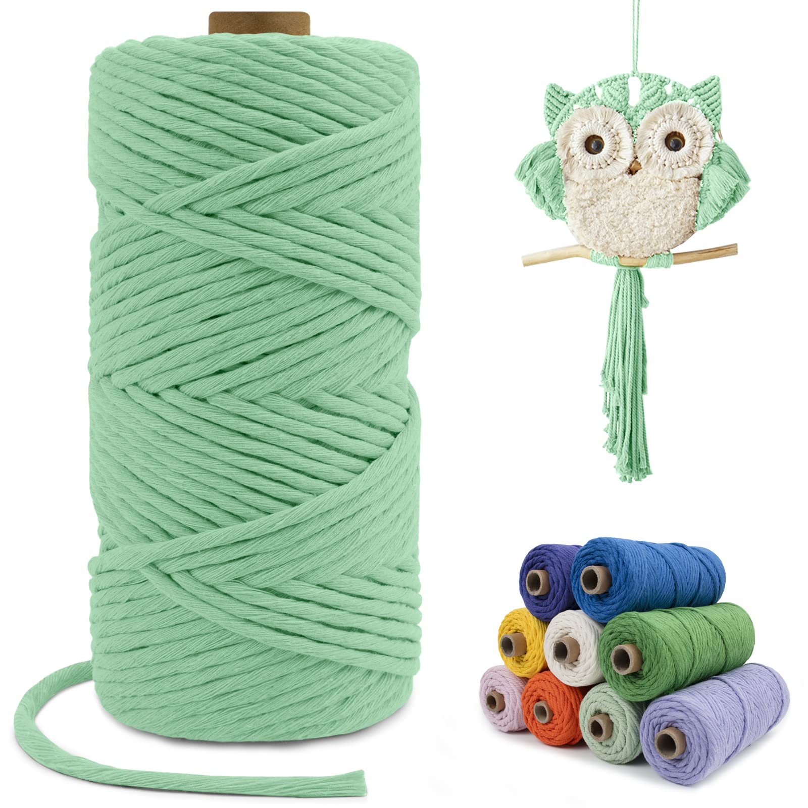 LEREATI Corda Macrame 1mm x 200m Filo Macrame Cordoncino Cotone Spago
