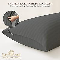 Vista 67 de 100% Cotton Pillow Covers for Queen/Standard Size Pillows - Set of 2 Sateen Pillowcases - Egyptian Cotton Pillow Cases with Long Staple Cotton for