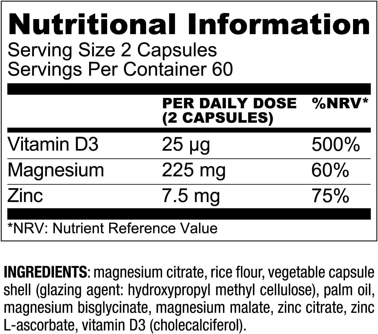 Live Conscious Magnesium Zinc & Vitamin D3 - Bioavailable Forms of Magnesium - Malate, Glycinate, Citrate - MagWell Bone & Heart Health, Immune System Support - 120 Capsules (2-Pack)
