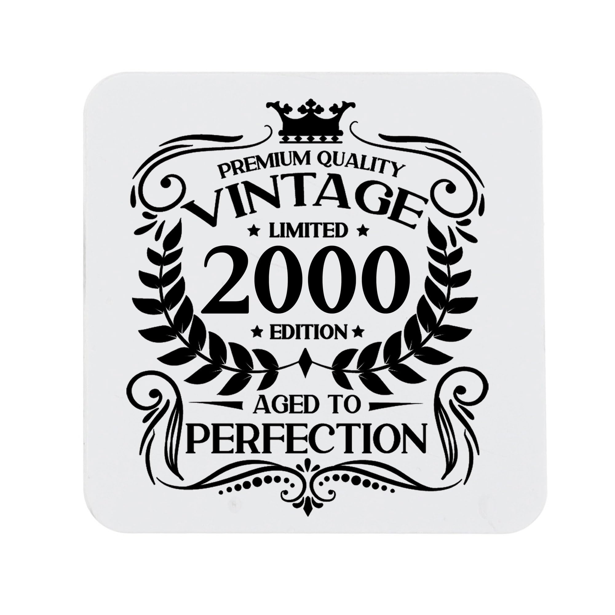80th Birthday Gift for Men Vintage 1946 Aged to Perfection Engraved Slate Coaster Present for 80 Year Old Etched Natural Slate Placemat (Round Slate) — view 6