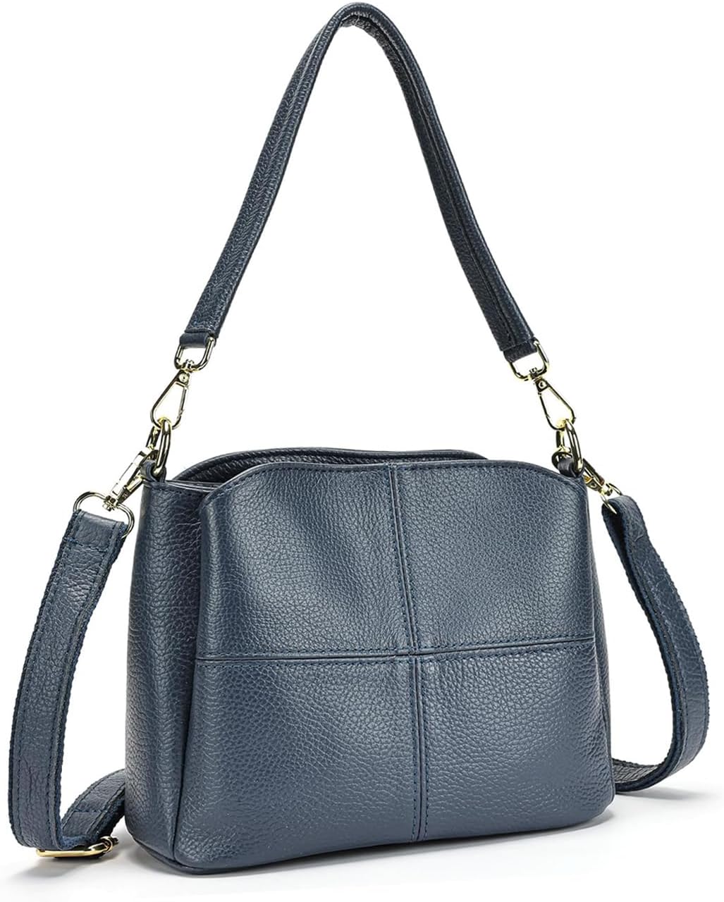MASIWEI Genuine Leather Crossbody Bag for Women Small Purse Hobo Handbag