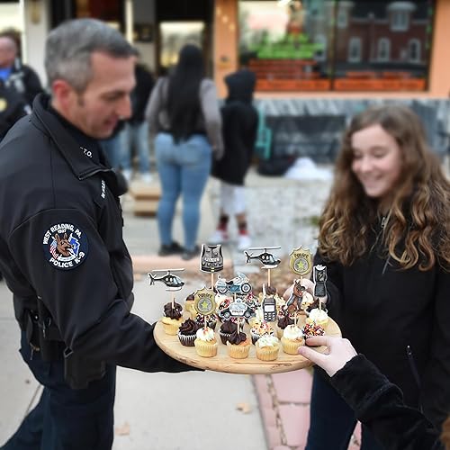 Miniatura 7 de 24 piezas USCG Guardacostas Cupcake Toppers Glitter Militar Emblema Cupcake Picks Cupcake Picks para el Día del Veterano del Ejército Hombres Niños