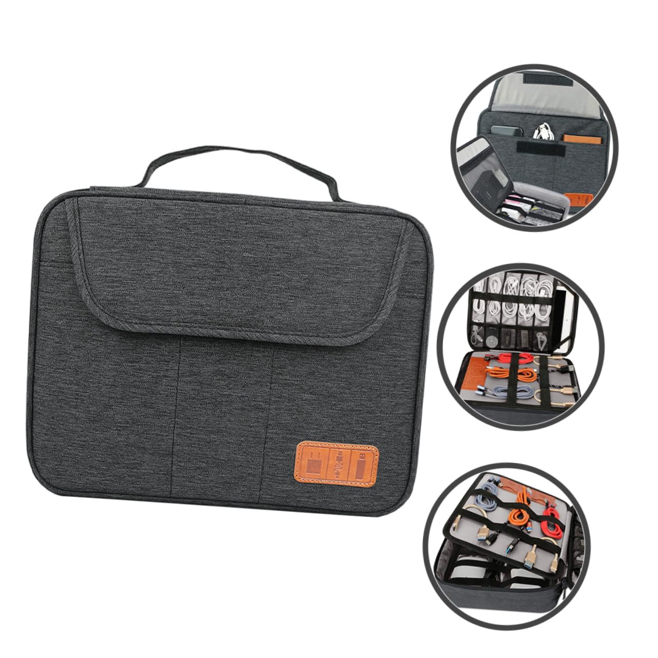 Veemoon Borsa Organizer per Cavi da Esterno Custodia per Dispositivi Elettronici Design Strati Ampia Capacità per Contenere Telefoni Tablet da Adattatori di Alimentazione Schede