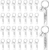 Gisafai 30-Pack Stainless Steel Laser Engraving Keychain Blanks - Engravable Metal Tags for DIY Crafts, Graduation Gifts