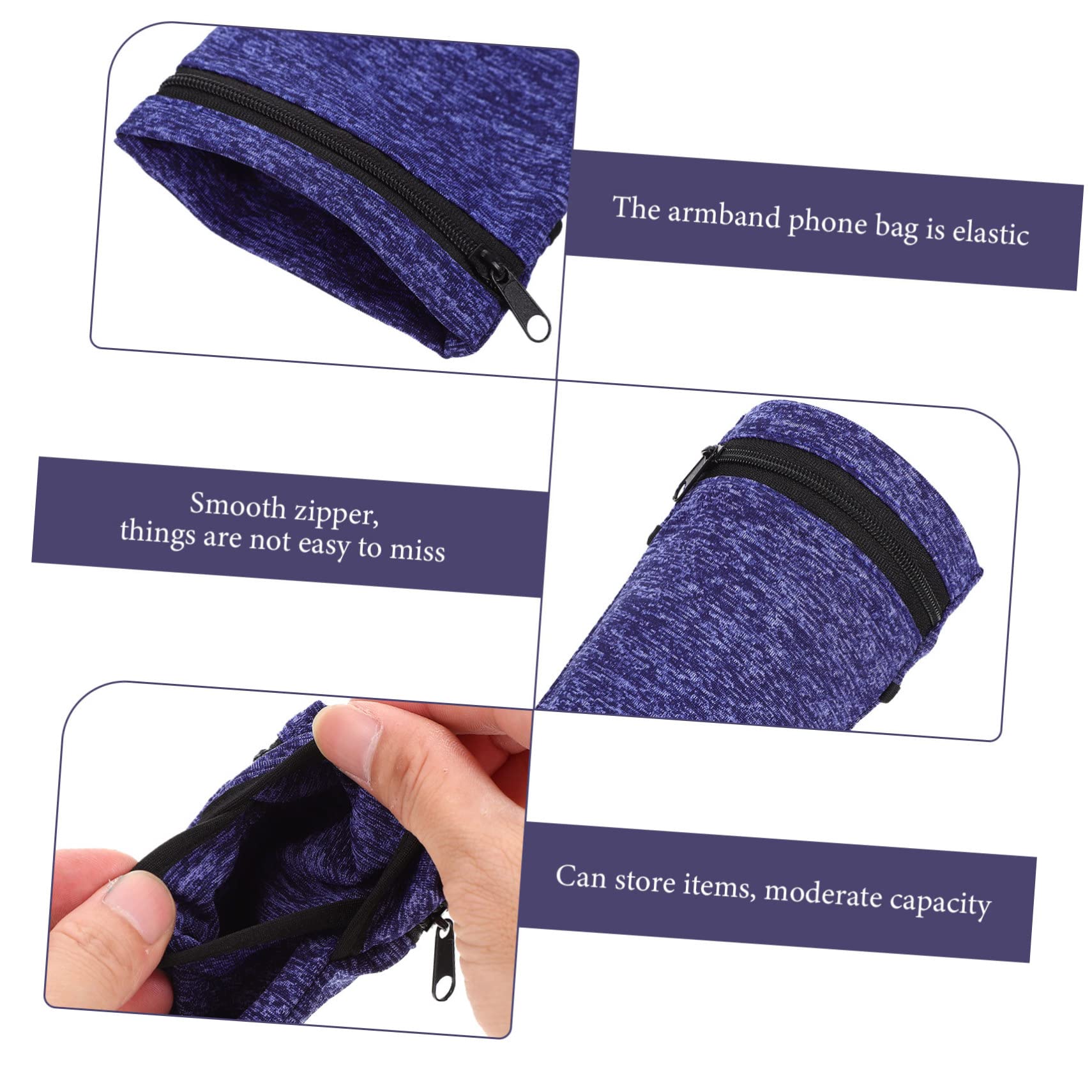 Gatuida 5 Piezas Bolsa De Muñeca para Teléfono Funda De Brazo para Teléfono Móvil Funda para Teléfono Móvil Bolsa De Brazo para Teléfono Deportivo Banda para Correr Correa para La Muñeca