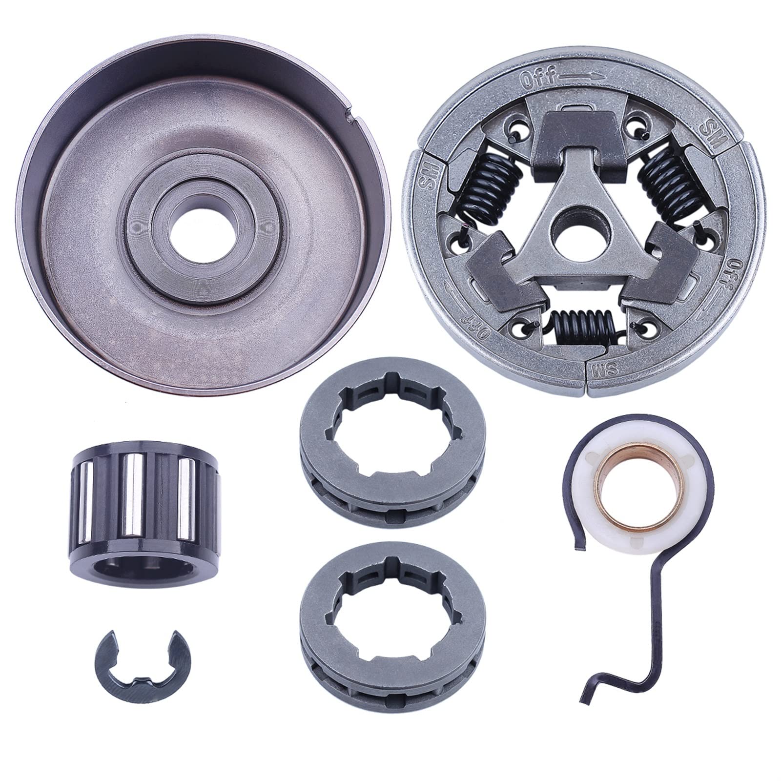 Piñón de Tambor de Embrague Apto for Stihl MS361 MS440 MS461 MS460 Piezas de Repuesto con 3/8;Piñón de llanta for Motosierra 1128 007 1000