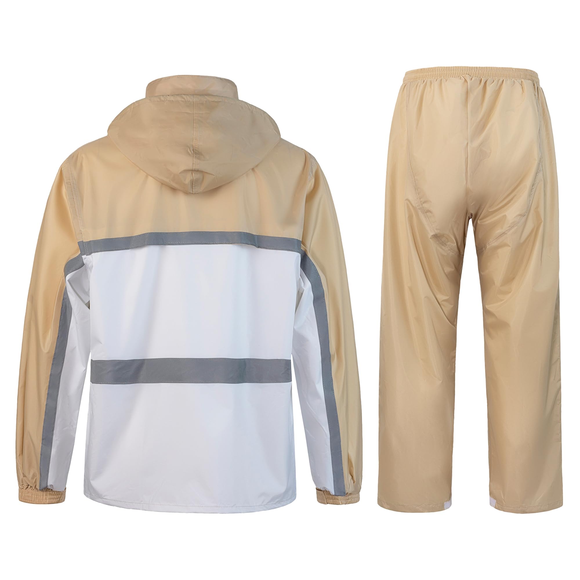 Combinaison de Pluie Imperméable Homme Ensemble de Pluie Coupe Vent Ensemble Veste et Pantalon Imperméables 2 Pièces Manteau Vêtements de Pluie