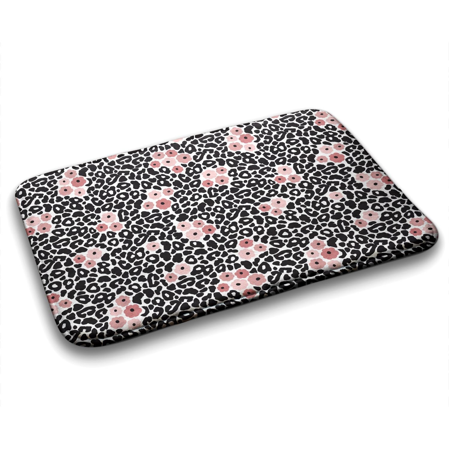 Tapis de salle de bains antidérapant et imperméable Tulup 75x45 cm motif léopard moderne