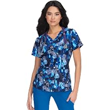 KOI Next Gen Early Energy Women's 2-Pocket Print Scrub Top