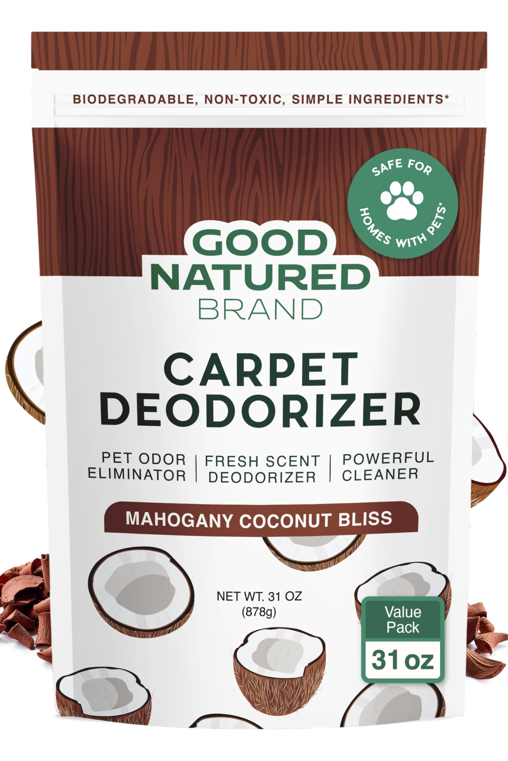 Good Natured Brand Carpet Deodorizer Freshener Powder 31 oz Pet Odor Eliminator for Strong Odor Pet Urine Fresh