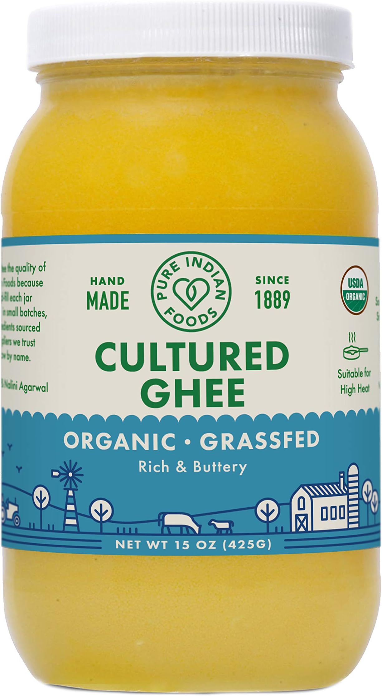 Amazon.com : Farmtrue Organic Grass-Fed Ghee - Traditional (9 oz ...