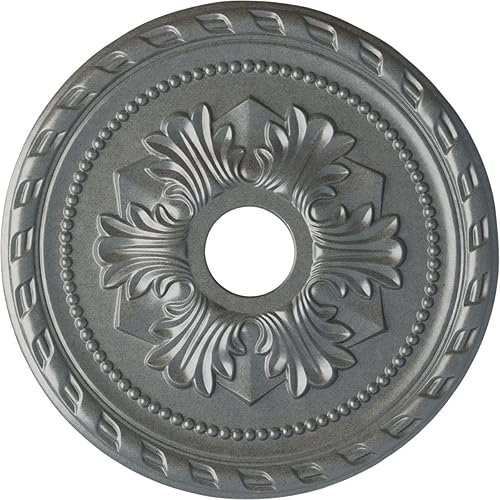 Miniatura 106 de Ekena Millwork CM20PM Medallón de techo Palmetto, 20 7/8 pulgadas de diámetro exterior x 3 5/8 pulgadas de diámetro interior x 1 5/8 pulgadas, Primed