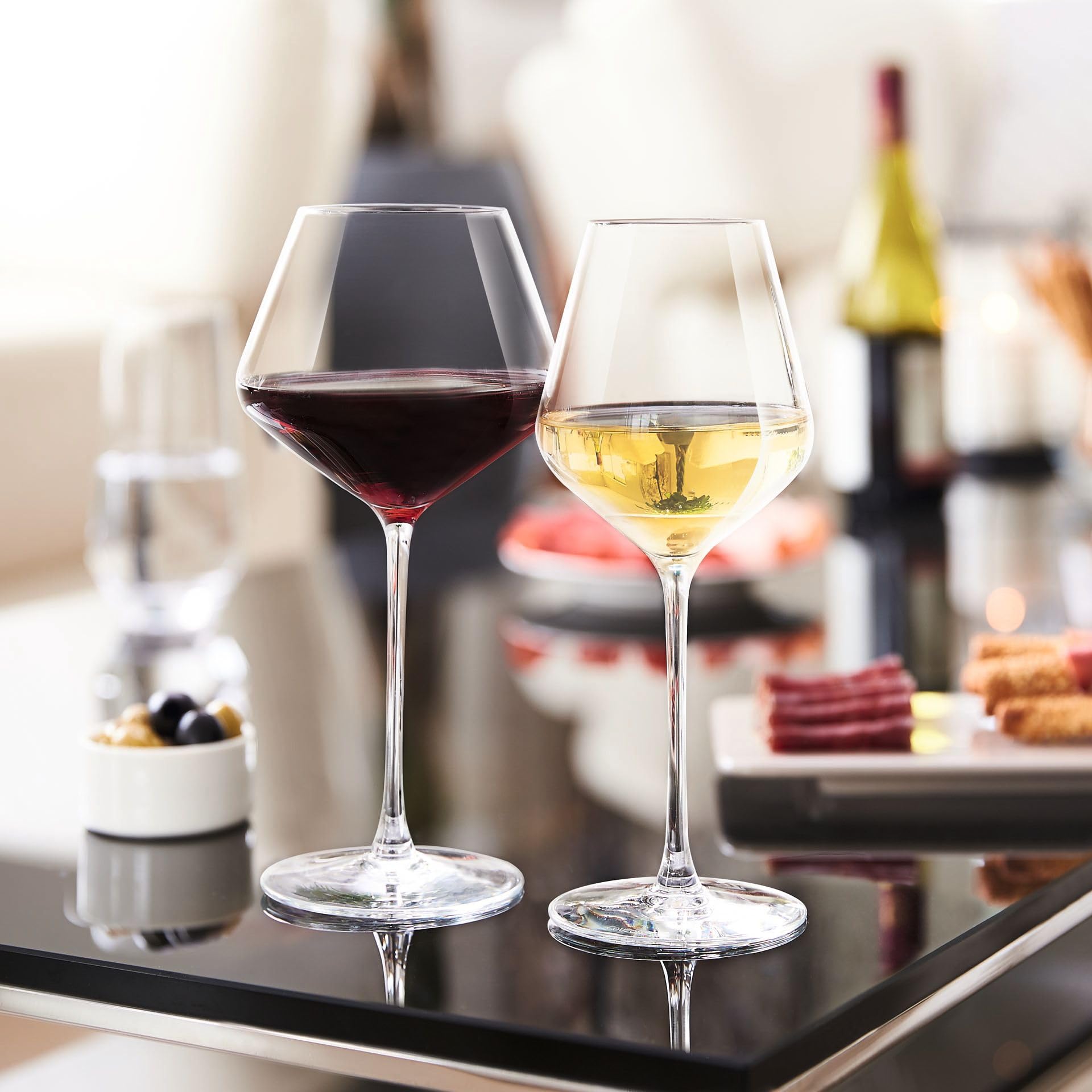 Cristal d'Arques Paris - Collection Ultime - 6 Verres à pied 38 cl en Cristallin - Brillance et Haute Résistance - Fabriqués en France - Emballage renforcé, adapté à la vente en ligne