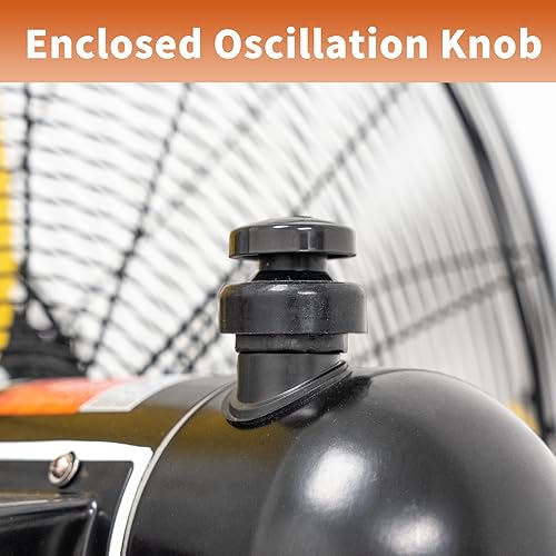 Miniatura 41 de HiCFM Ventilador de pared industrial de 2500 CFM de 12 pulgadas, ventilador de pared de alta velocidad de 3 velocidades con motor de carcasa IP44