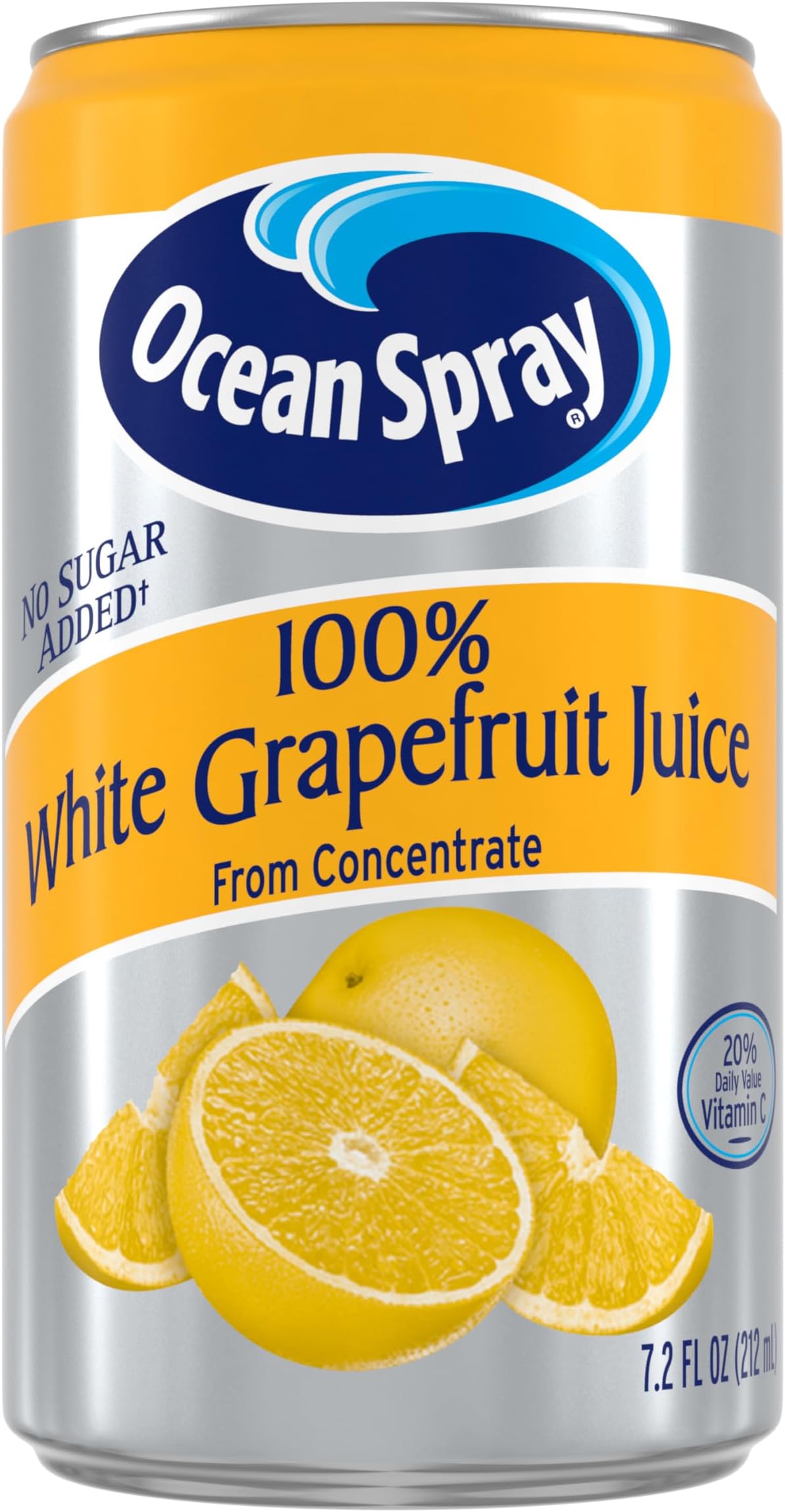 100% White Grapefruit Juice, 7.2 oz Cans (Pack of 24)
