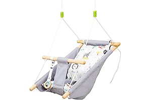 Outsunny Hanging Rope Max.176 Lbs Infant Swing for 6 Months to 3 Years Old