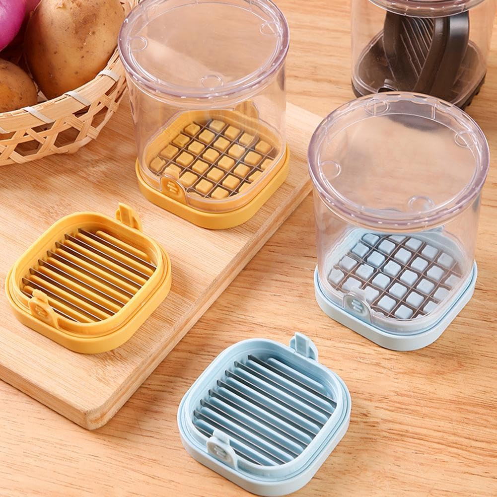 Cortador de frutas, utensilio de cocina multifuncional para cortar fácilmente fresas, plátanos, pepinos y champiñones, diseño portátil y desmontable