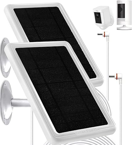 Miniatura 1 de Cargador de panel solar súper para cámara Stick Up de 2 y 3 generación para batería de cámara de foco, salida de carga rápida de 5.5 V 4.5 W, CC de