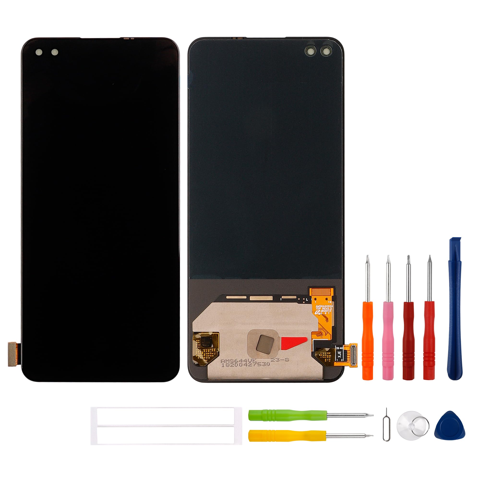 Display OLED compatibile con 1+ Nord & 1+ Nord (5G) & 1+ 8 Nord 5G & 1+ Z LCD Display Touchscreen Digitizer Assembly Vetro con kit di strumenti di riparazione aggiornato