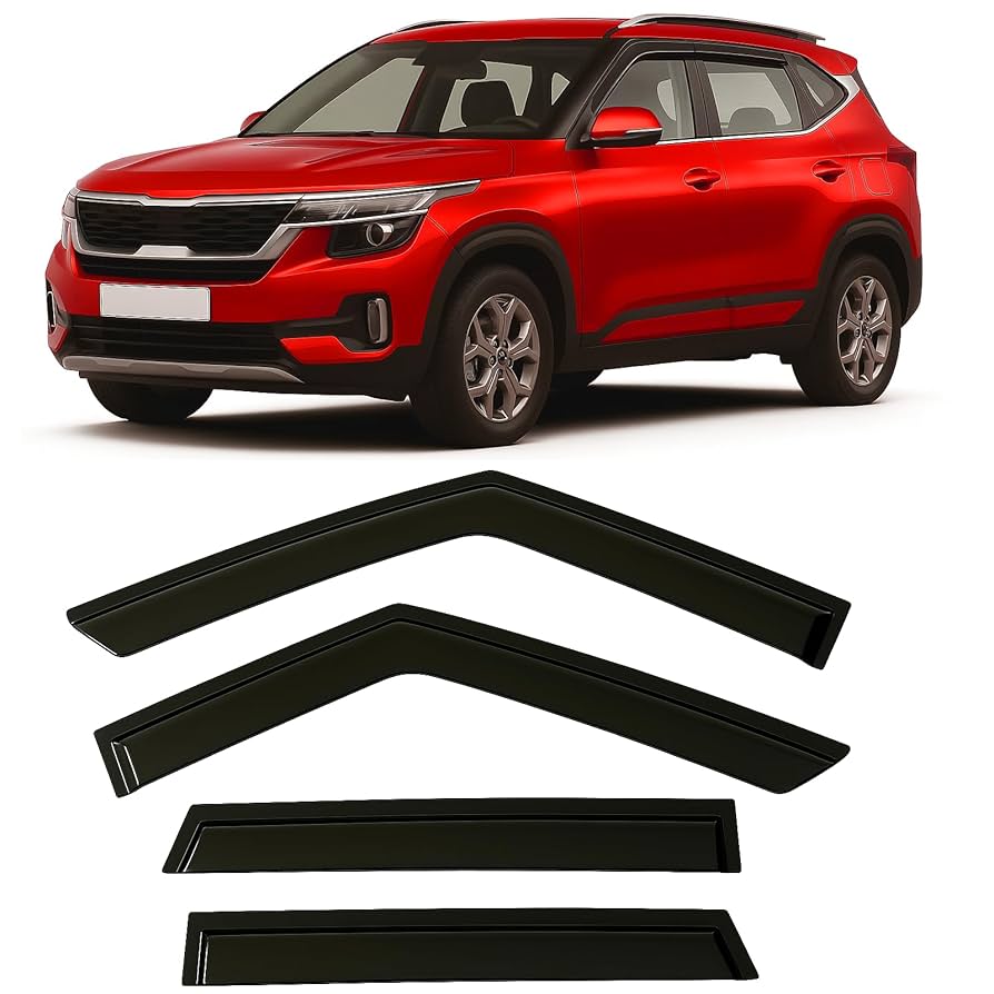 Amazon.com: 2021-2025 Tape-on Rain Guards for Kia Seltos