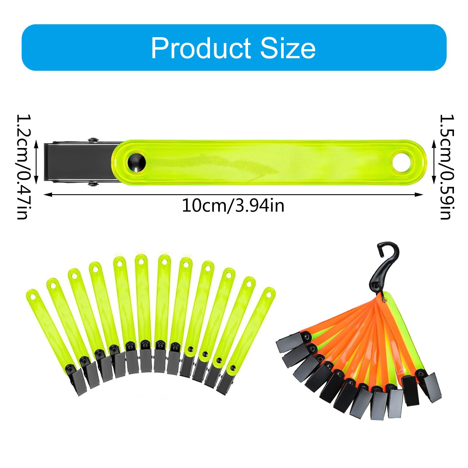 12 pz/set Riflettente Trail Marker Clip Albero Stand Caccia Ad Alta Visibilità Trail Marcatori Riflettente Trail Marcatori