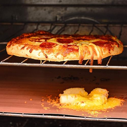 Miniatura 4 de Revestimientos antiadherentes reutilizables para la parte inferior de hornos de gas, eléctricos y microondas, funciona como tapete para hornear y