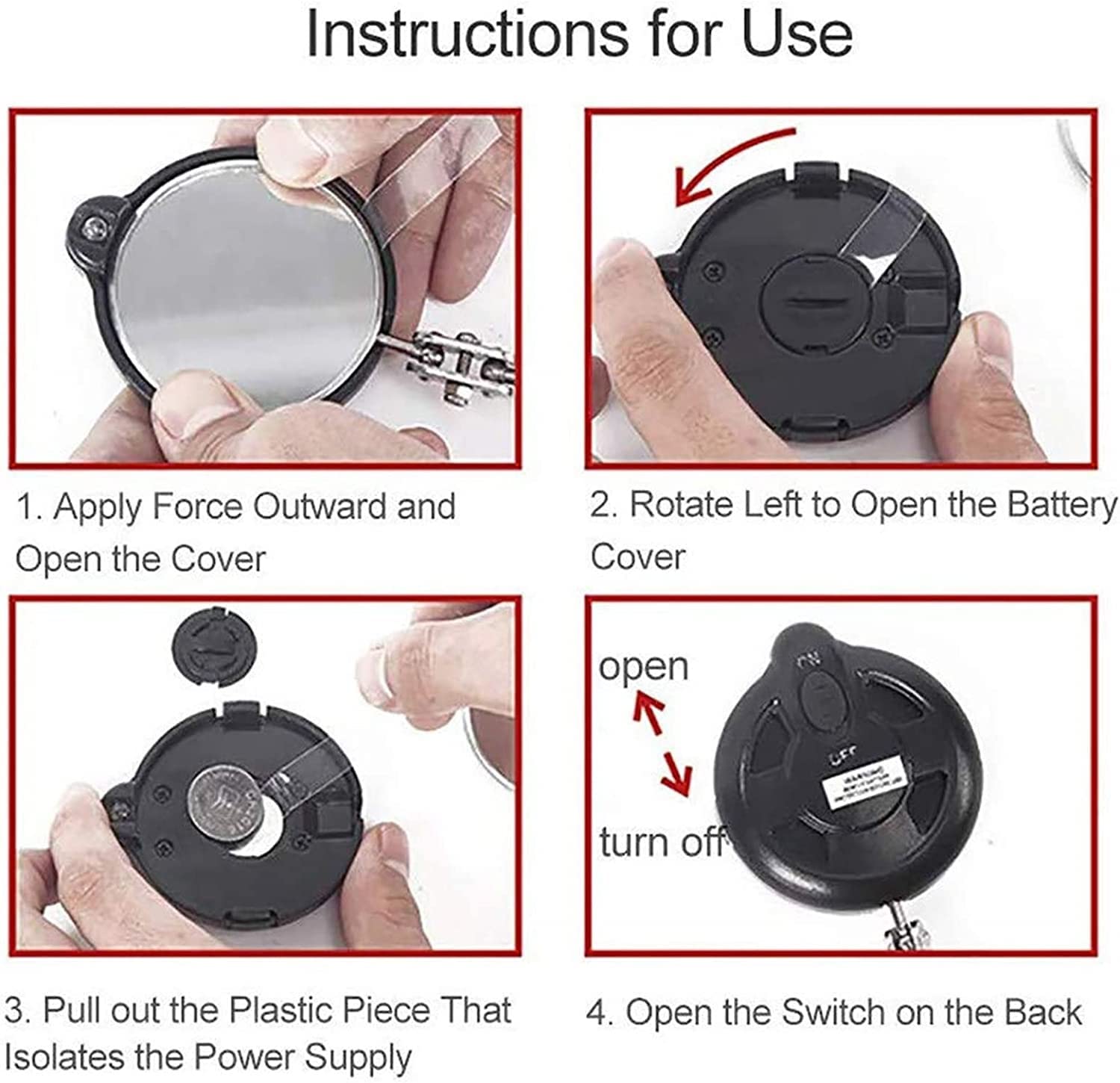 Miroir d'inspection télescopique avec éclairage, 3 pièces, pour Inspection sous véhicule, Entretien du châssis, Longueur télescopique : 760 mm/910 mm/940 mm