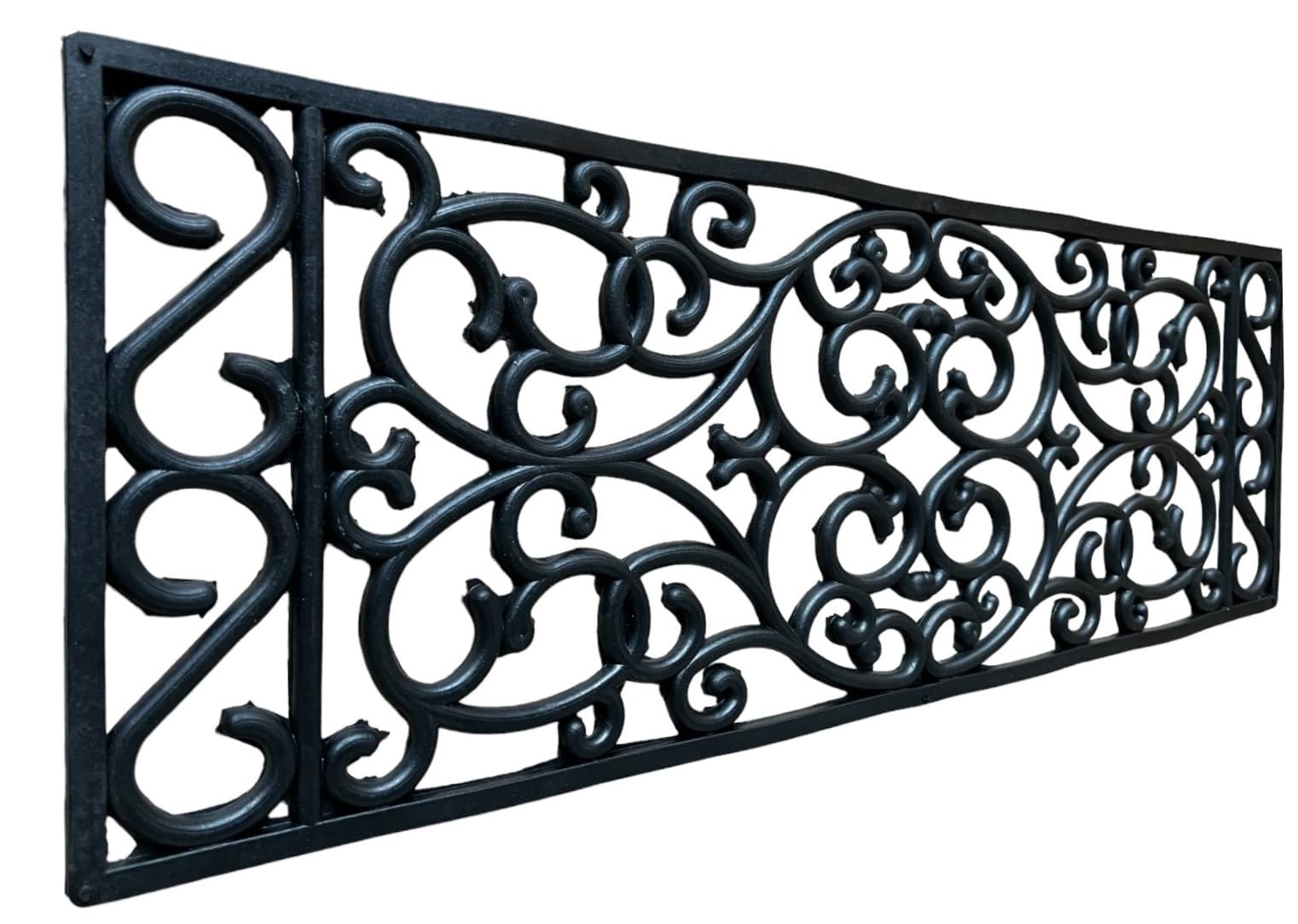 Jet-Line® | 5 Stück | Stufenmatte SCALA | schwarz | Relief | Rutschfeste Gummimatte | 25x75 cm | Ornament | Treppe | außen | outdoor | Antirutsch Matte | Gummi