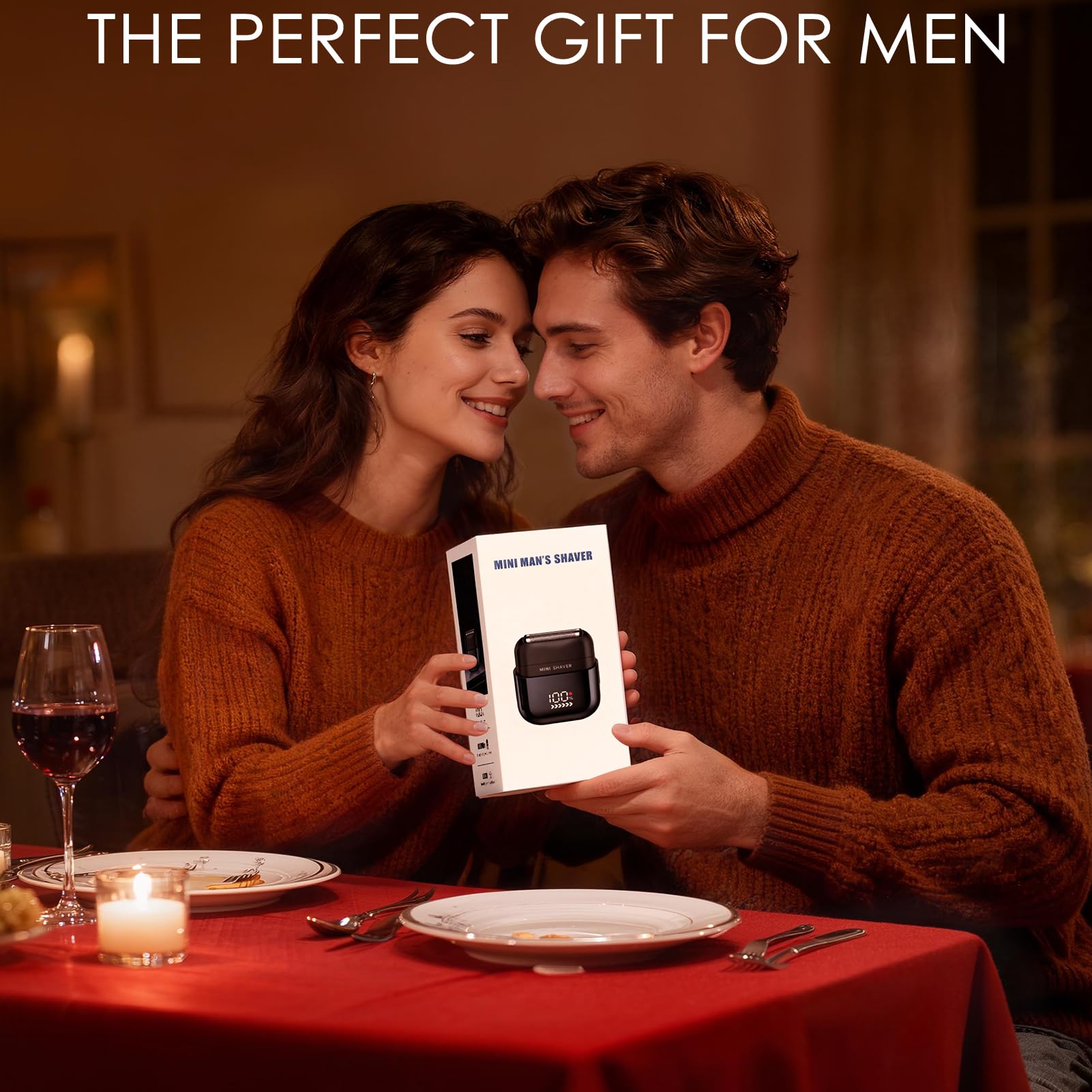 Mini Afeitadora Electrica para Hombres,Afeitadora Barba con Pantalla LED Impermeable IPX7 para Uso Húmedo y Seco en,Carga Rápida USB-C 2H de Autonomía Maquinilla de Afeitar Hombre Portátil