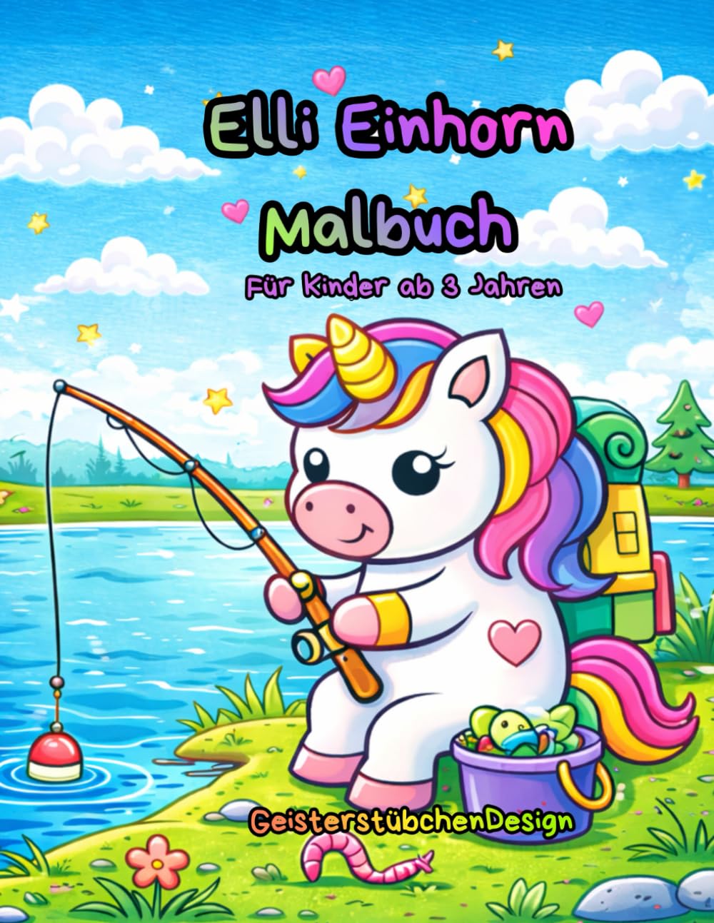 Elli Einhorn - Malbuch: 30 süße Einhorn-Ausmalbilder | Malbuch für Kinder ab 3 Jahren