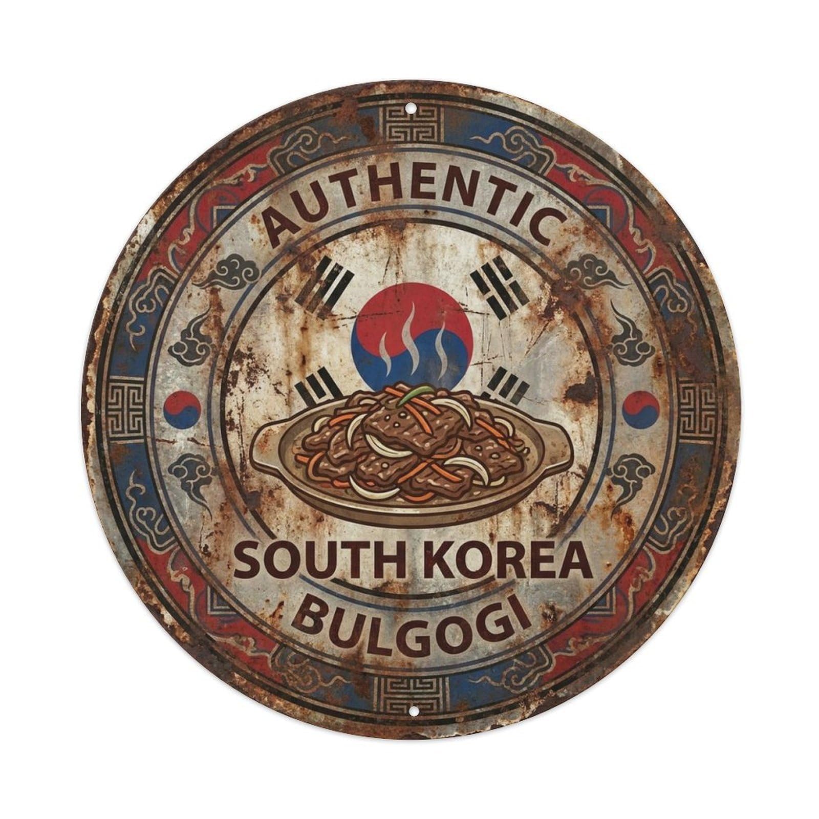 South Korea Travel Bulgogi Korean Grilled Meat Cuisine Metal Tin Sign
