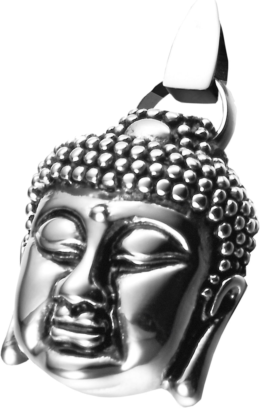 Lunavit FEA Magnetic-Lucky-Charm-Buddha-Pendant with high polished surface and on the brushed backside 1 Power Neodymium Magnet having 2000 Gauss, 1 Germanium Stone Ge32 (99,9% pure Germanium)