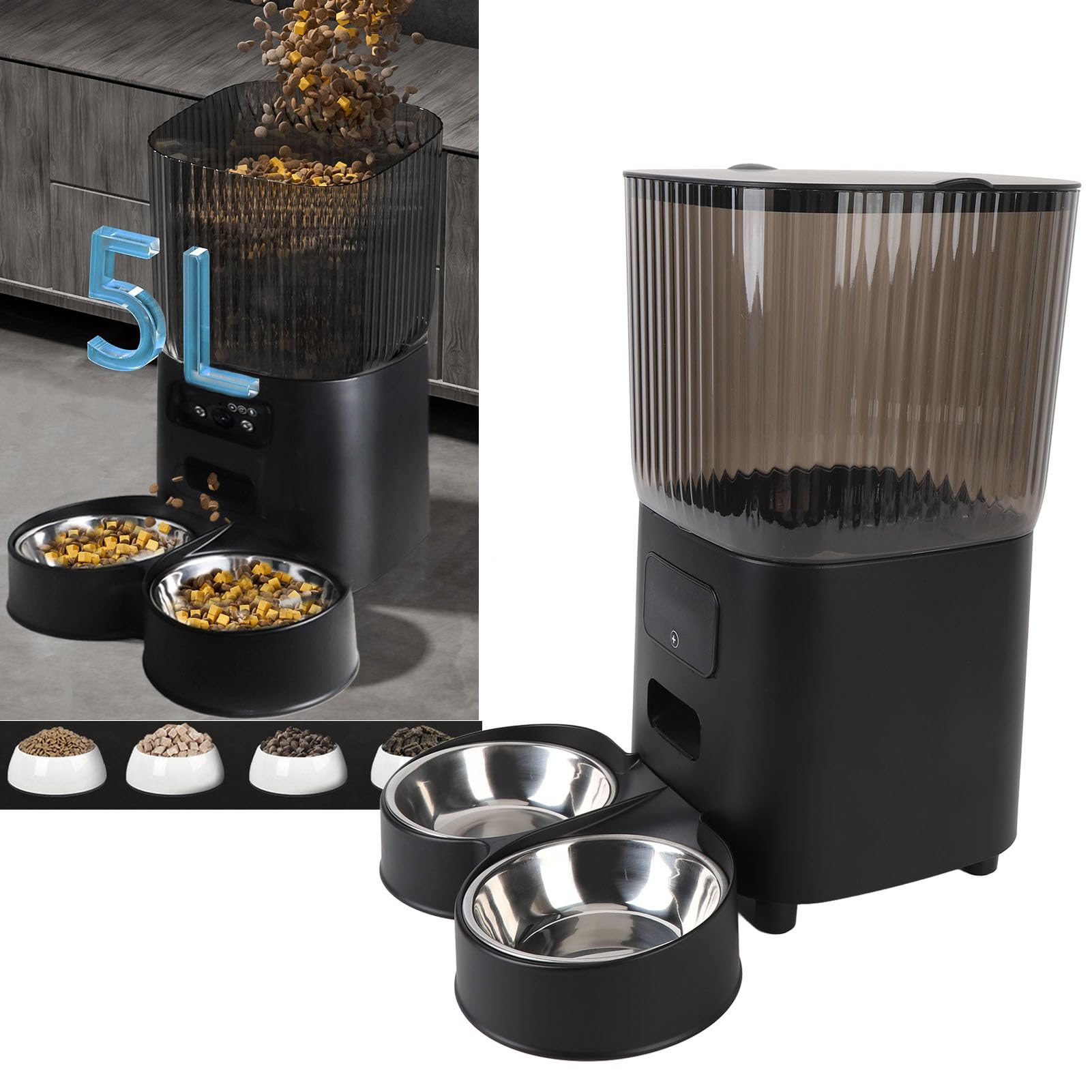 Omabeta Alimentatore Automatico per Animali Domestici Dispenser di Cibo