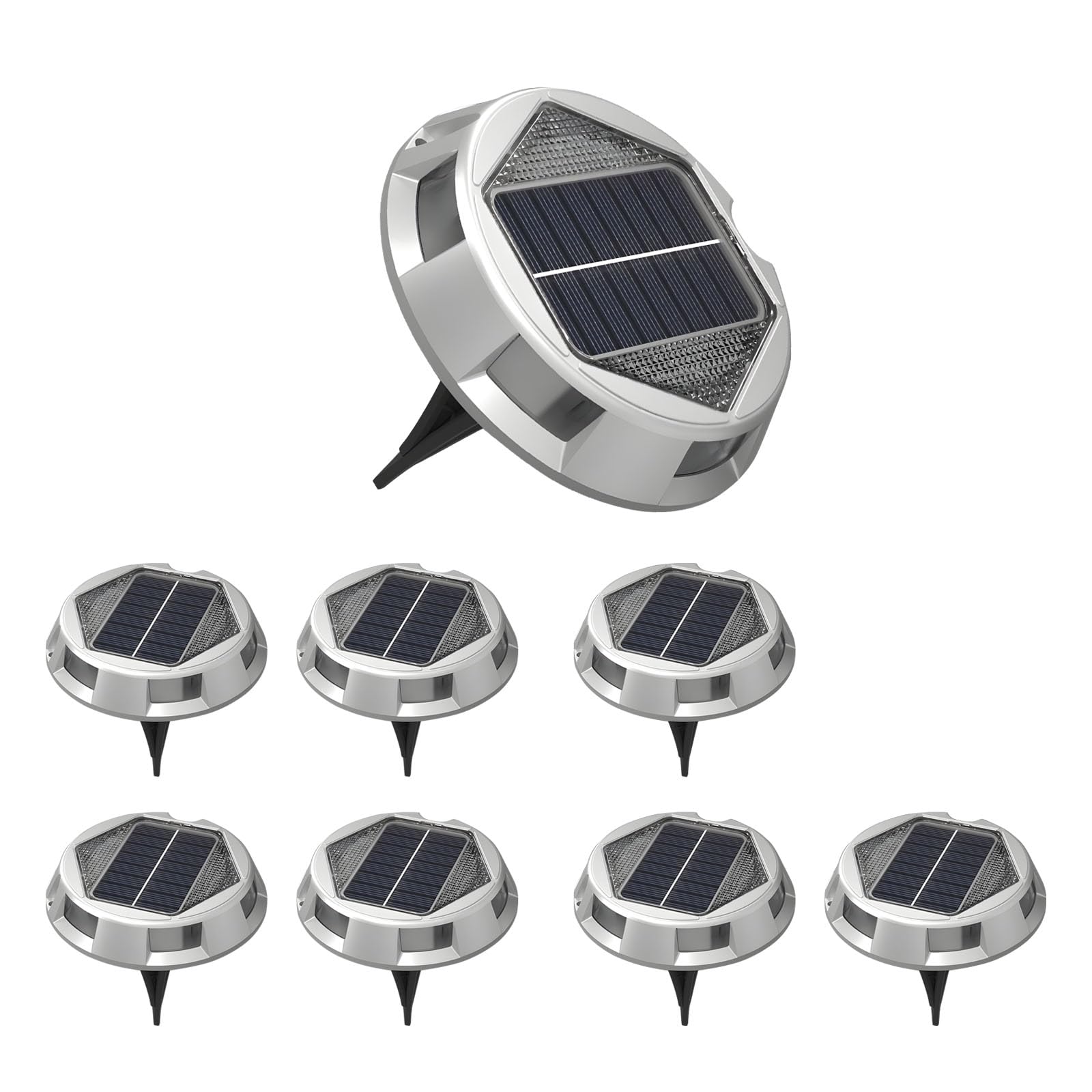 Nucelit (Pack of 6) Strong Solar Route Radiances with IP67 Waterproof Rating Cast Aluminum Construction Strong Immune Permanent Color Light