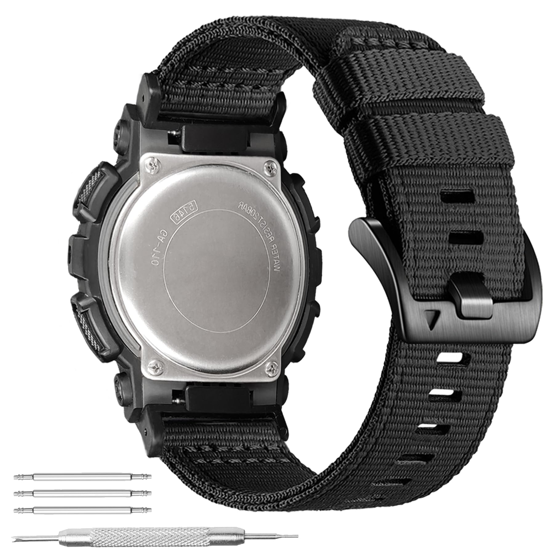 YOOSIDE Correa de nailon resistente para Casio G-Shock DW-5600/8900, correa de reloj deportivo ajustable para GA-100/GW-B5600/GB-5600/GW-6900