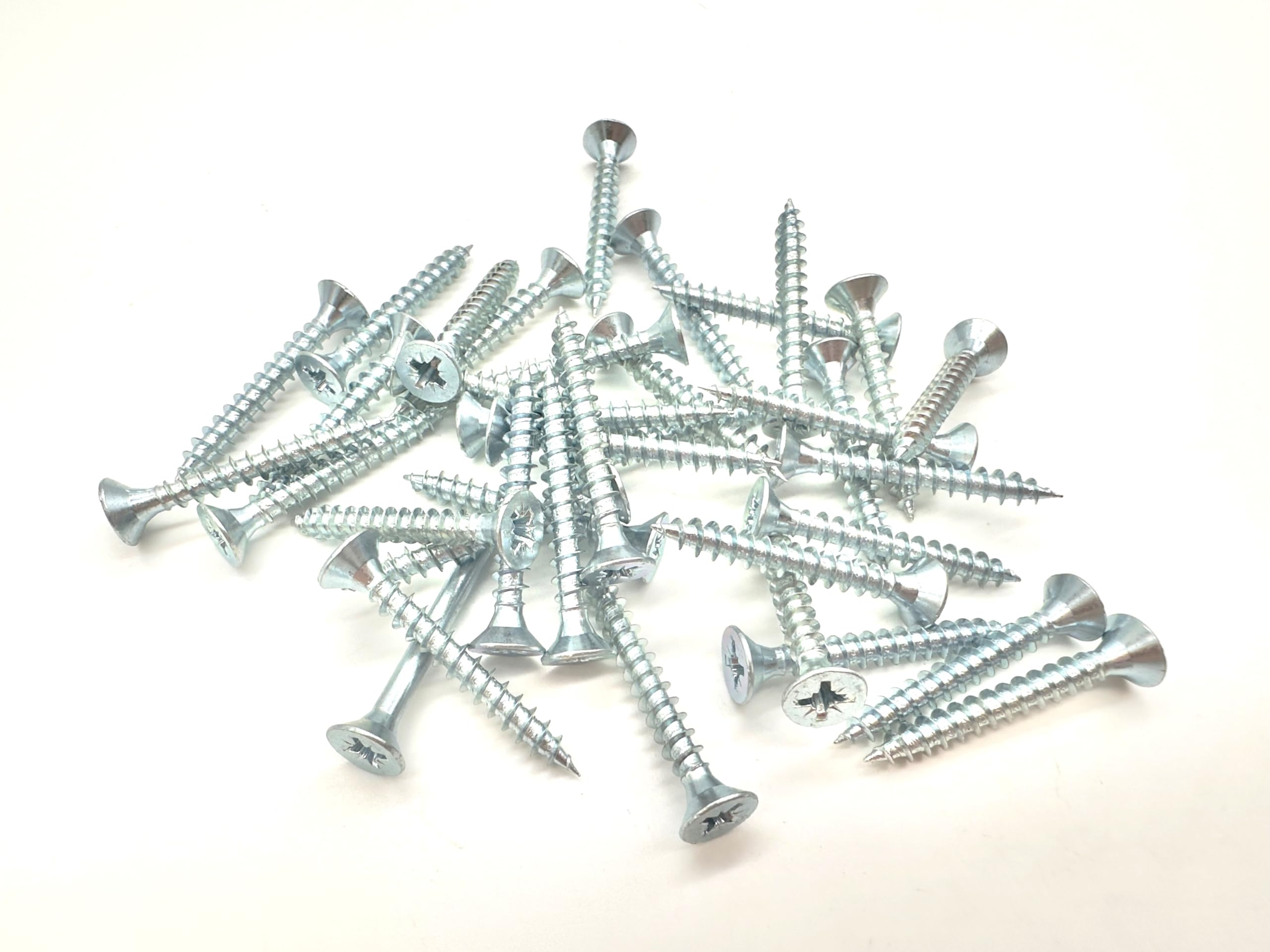 200 Pcs Silver Wood Screws Double Countersunk General Purpose (4.5mm x 35mm) - Image 2