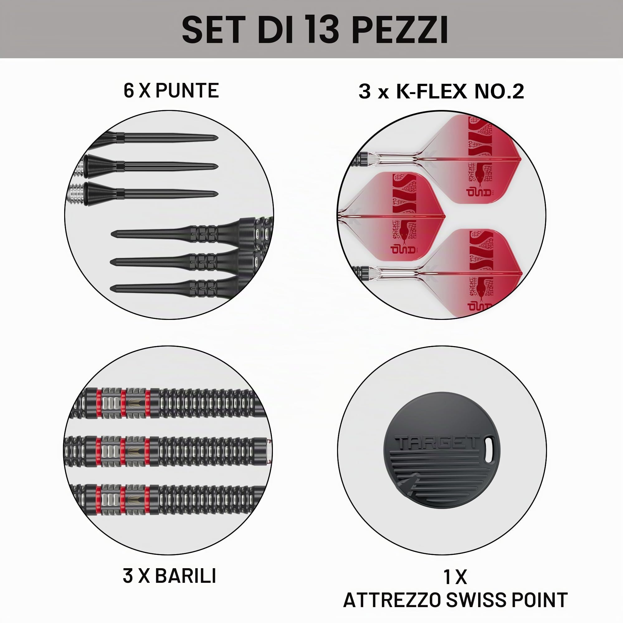 Target Darts Nathan Aspinall Punta Morbida 95K Freccette Set, 18G | 95% Tungsteno Freccettes, K-Flex N. 2 Aliette e Aste, Nero Pixel Tips & Svizzero Titanio Conversione Acciaio Punti | Player Edition