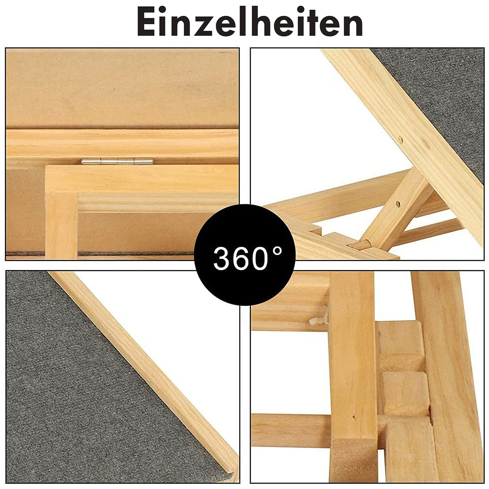 Rampe pour chien - Pliable - Charge maximale : 90 kg - Aide à l'entrée - Escalier pour animaux domestiques - Antidérapant (70 x 36 cm)