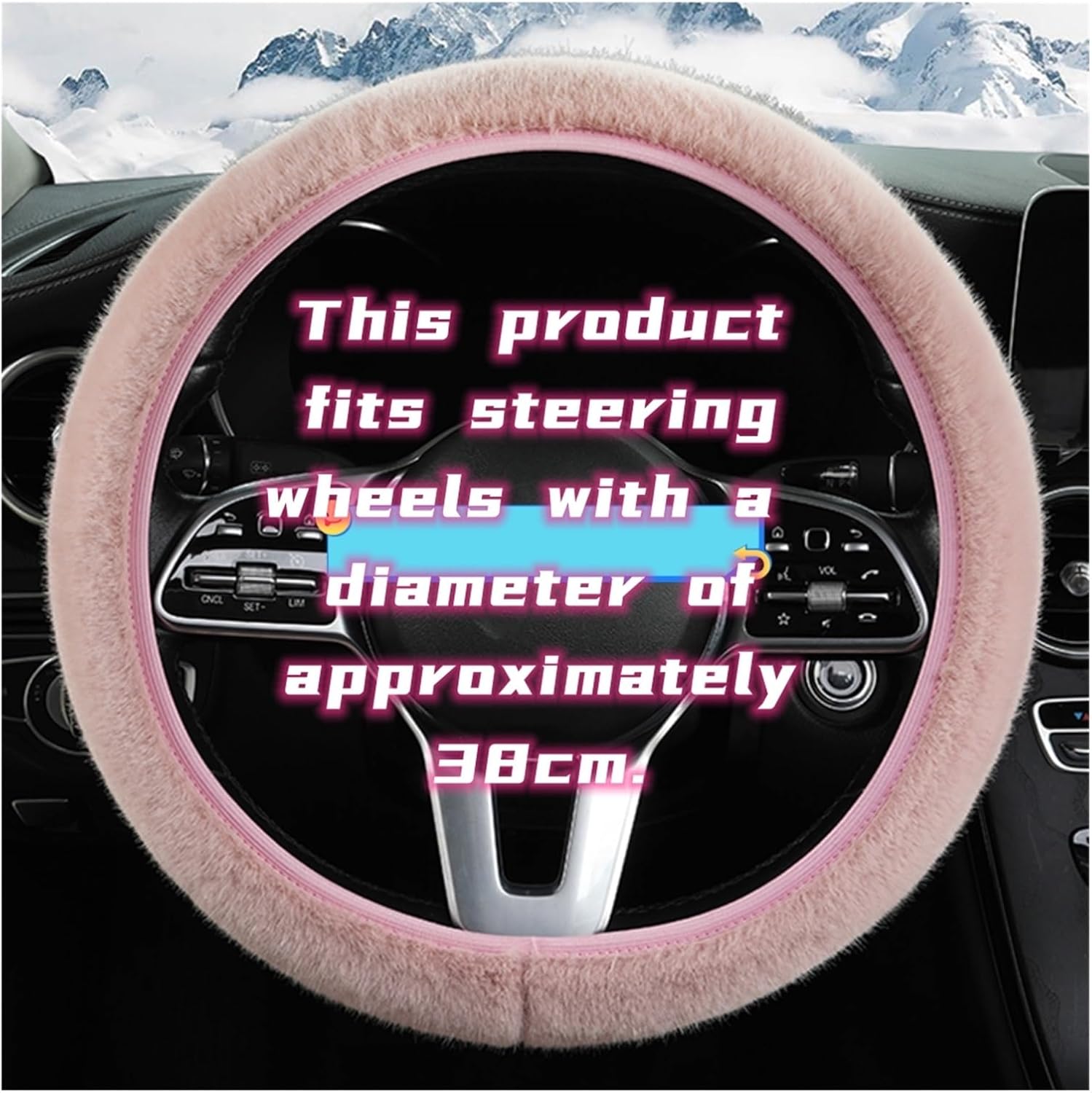 Car Steering Wheel Cover for Car Steering Wheel Cover Plush Car Accessories Easy to Install Stylish and Beautiful (Color : 2#)