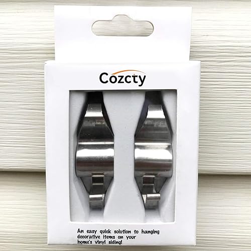 Miniatura 8 de Ganchos de revestimiento de vinilo para colgar, colgador de revestimiento resistente para decoración al aire libre, clips de revestimiento de vinilo